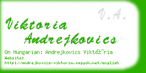 viktoria andrejkovics business card